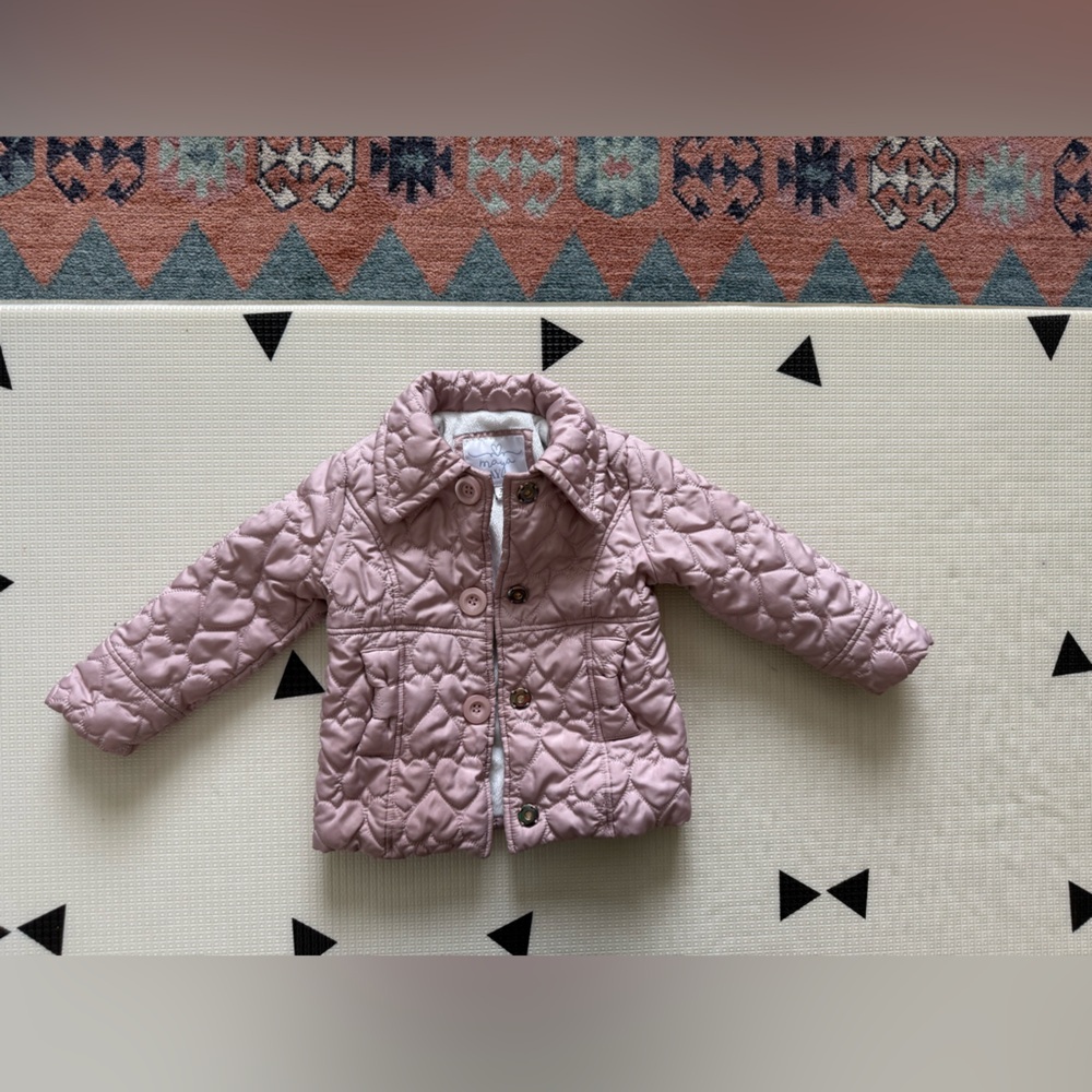 Maya Ray|Baby girl,toddler Quilted Pink Jacket•••blush rose,size 2T SUPER COZY - Picture 6 of 10